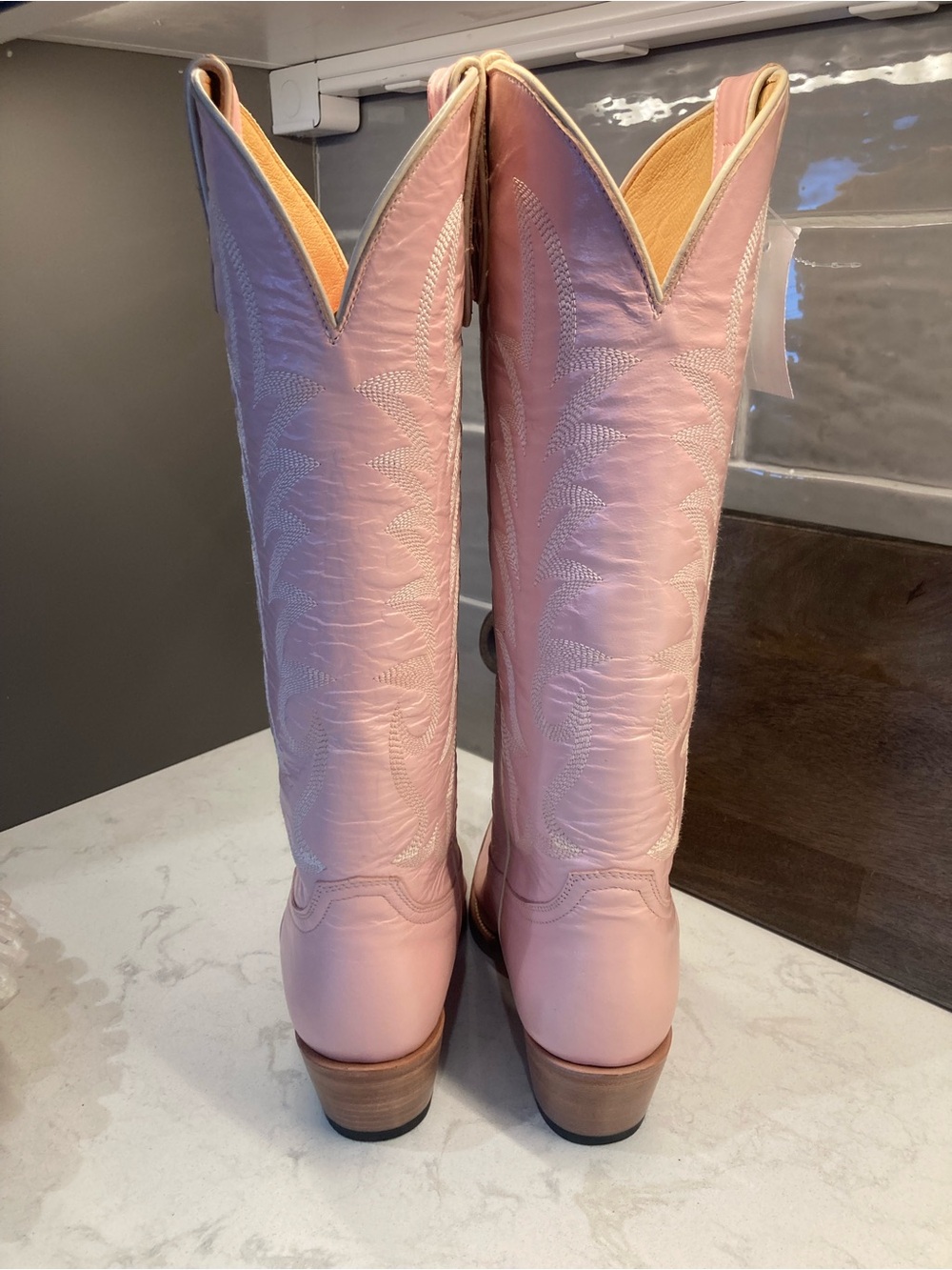 NWT MACIE BEAN Show Pony Cowboy Boots in Pink Women’s size 8 1/2 M - Picture 4 of 15